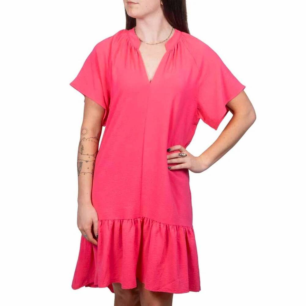 NEW IVY JANE flutter & flounce dress in candy